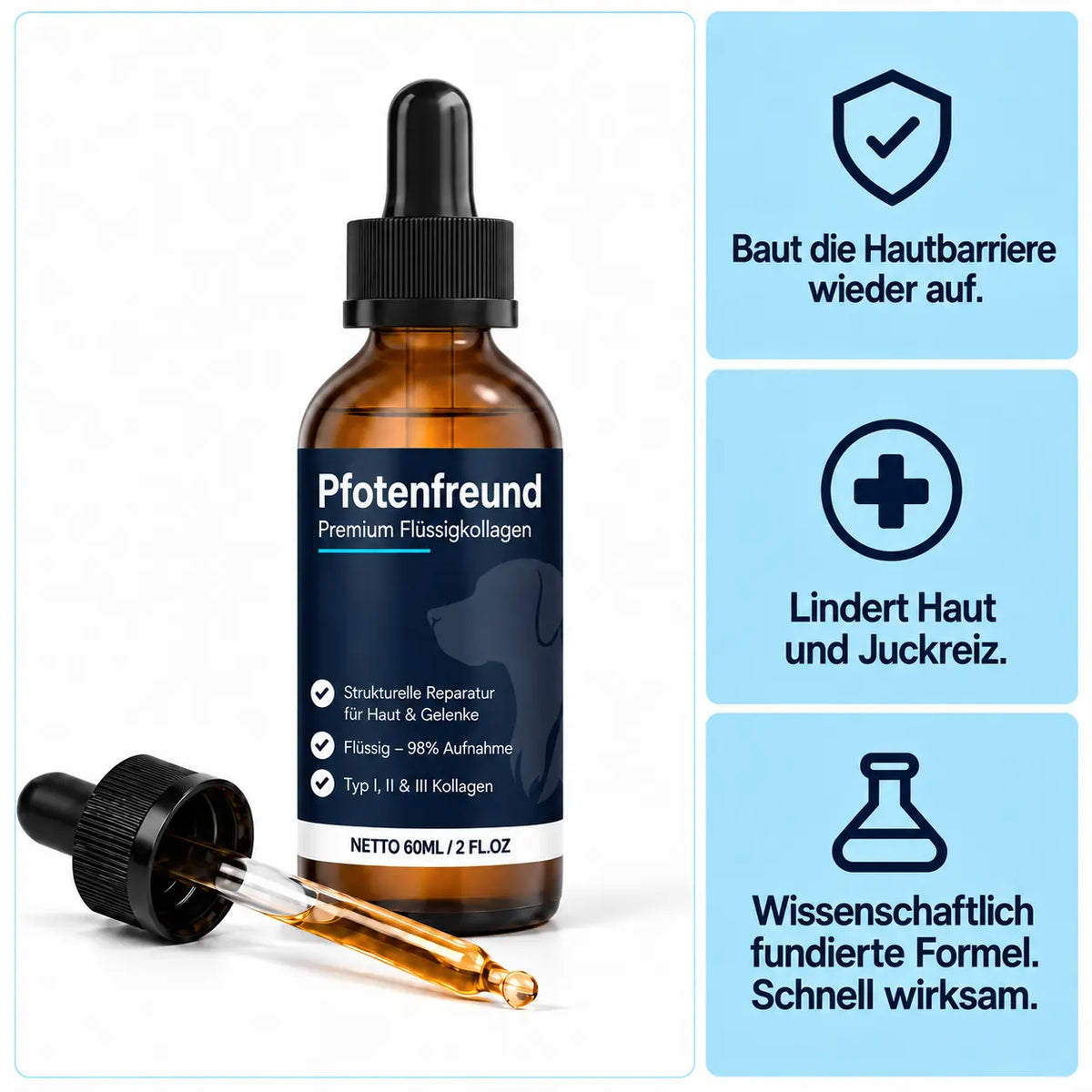 Pfotenfreund Juckreiz & Allergie Flüssigkollagen