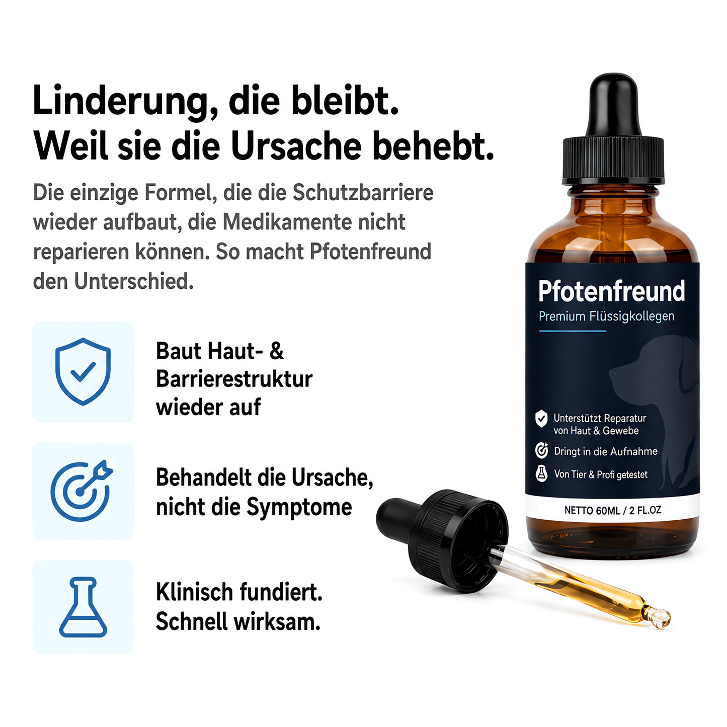 Pfotenfreund Premium Flüssigkollagen für Hunde