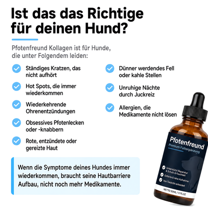 Pfotenfreund Premium Flüssigkollagen für Hunde
